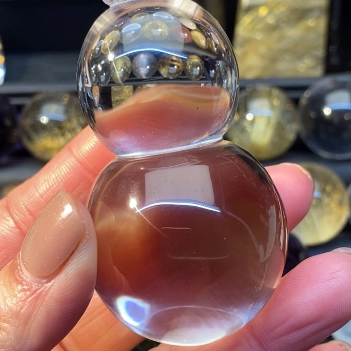 【闪购商品】水晶天然白水晶葫芦摆件未镶嵌觉****海