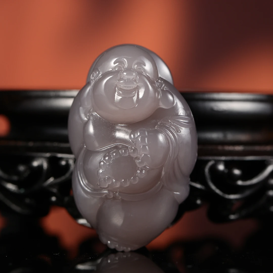 dx和田玉烟紫弥勒挂坠2510251038