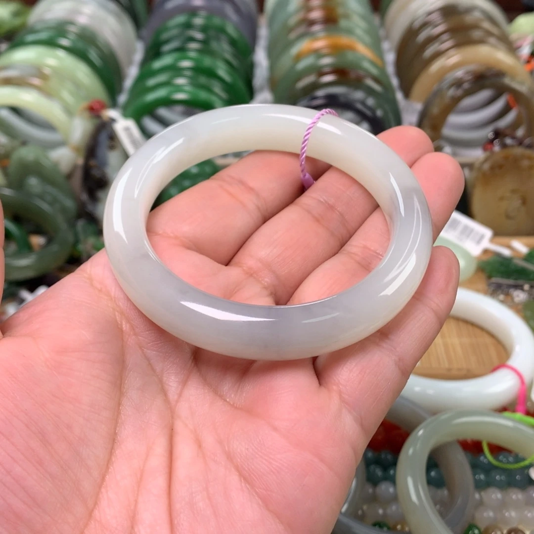 和田玉未镶嵌手镯56.3口径