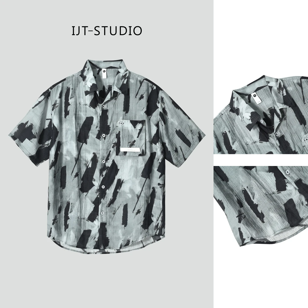 IJT studio休闲百搭宽松质感衬衫50015