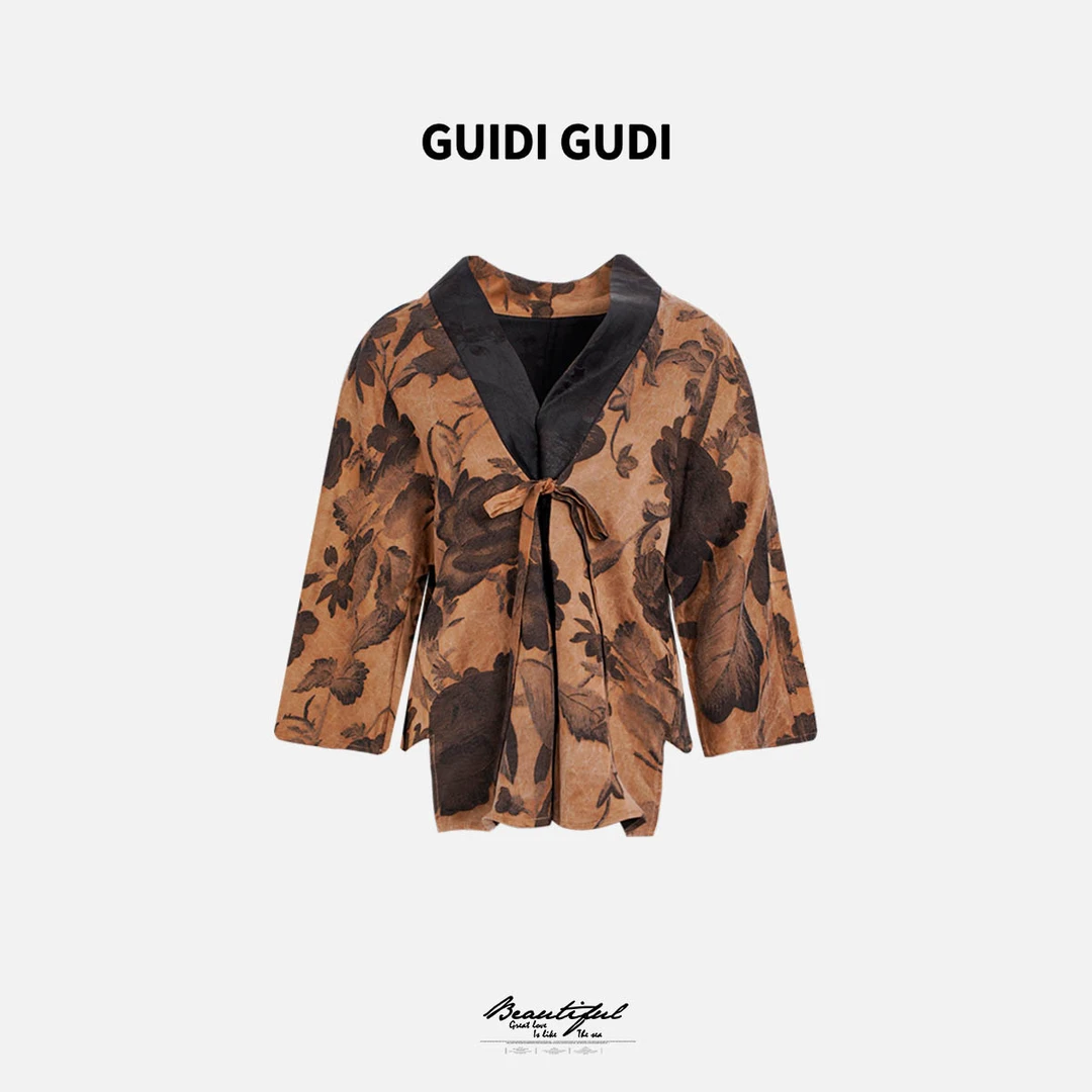 GUIDI GUDI【独特炙热】黄加蓝重工时尚百搭长袖外套