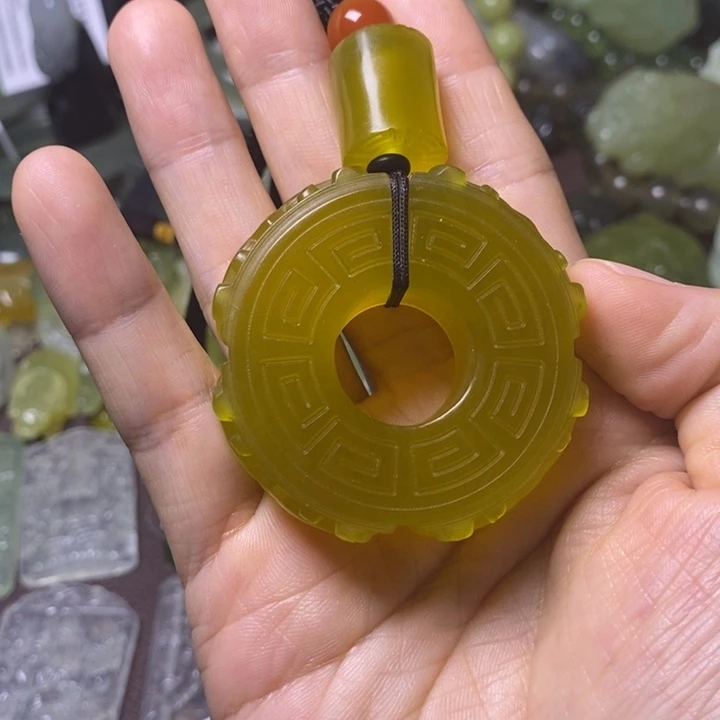 岫玉天然岫玉手把未镶嵌入*