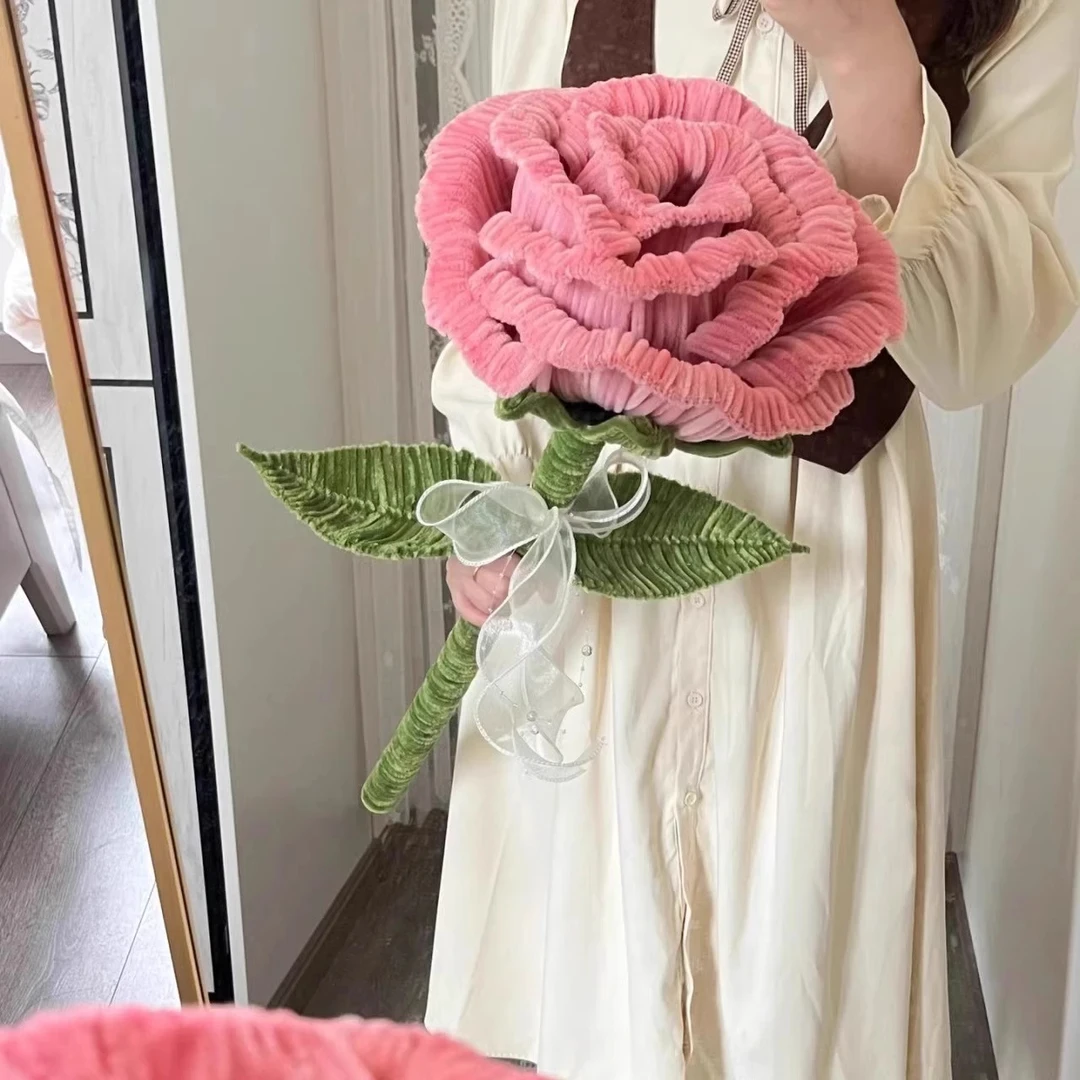 巨型玫瑰花扭扭棒花束手工diy材料包永生花铃兰花灯郁金香Q841