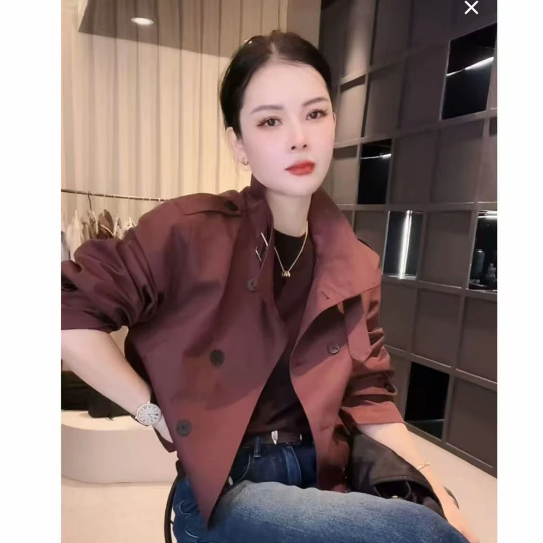 《姚家优麦汇》Y6396早秋款风衣设计感百搭时尚外套休闲女款