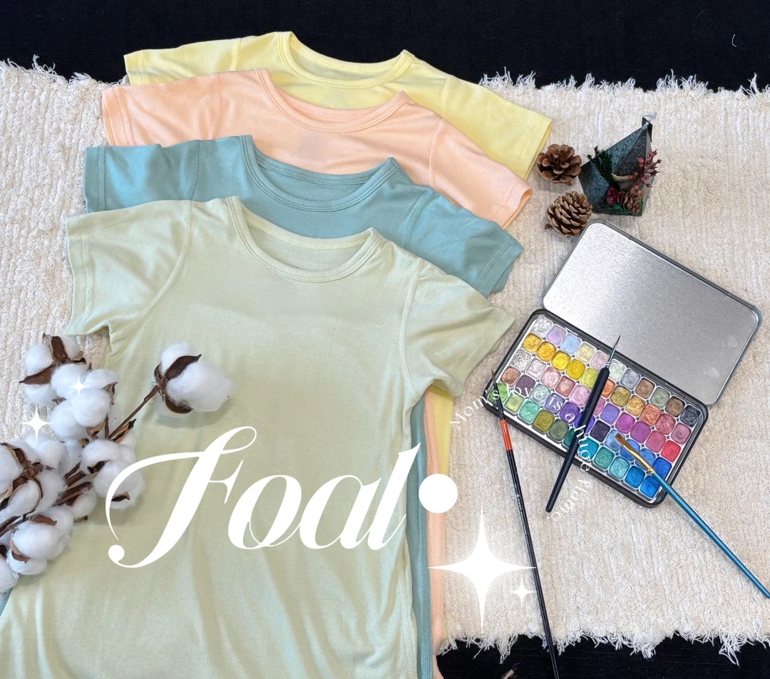 Foal【简爱·莫代尔睡袍】春夏莫兰迪轻薄款婴儿睡衣连体衣短袖睡袍