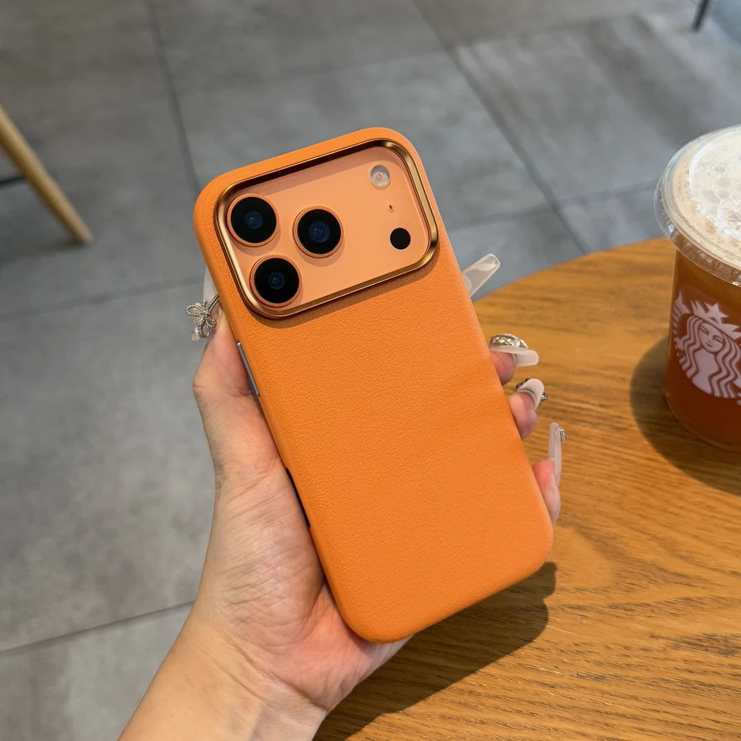 适用苹果17手机壳iPhone17promax男女时尚Air保护套素皮轻奢防摔