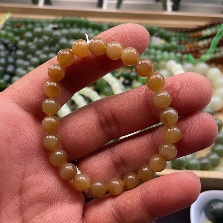 手链未镶嵌和田玉（糖玉）