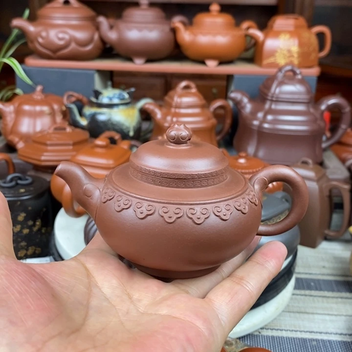 茶壶紫砂云肩如意150cc原矿老底曹青特价