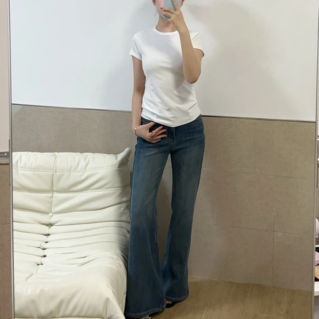 小众加绒微辣牛仔裤