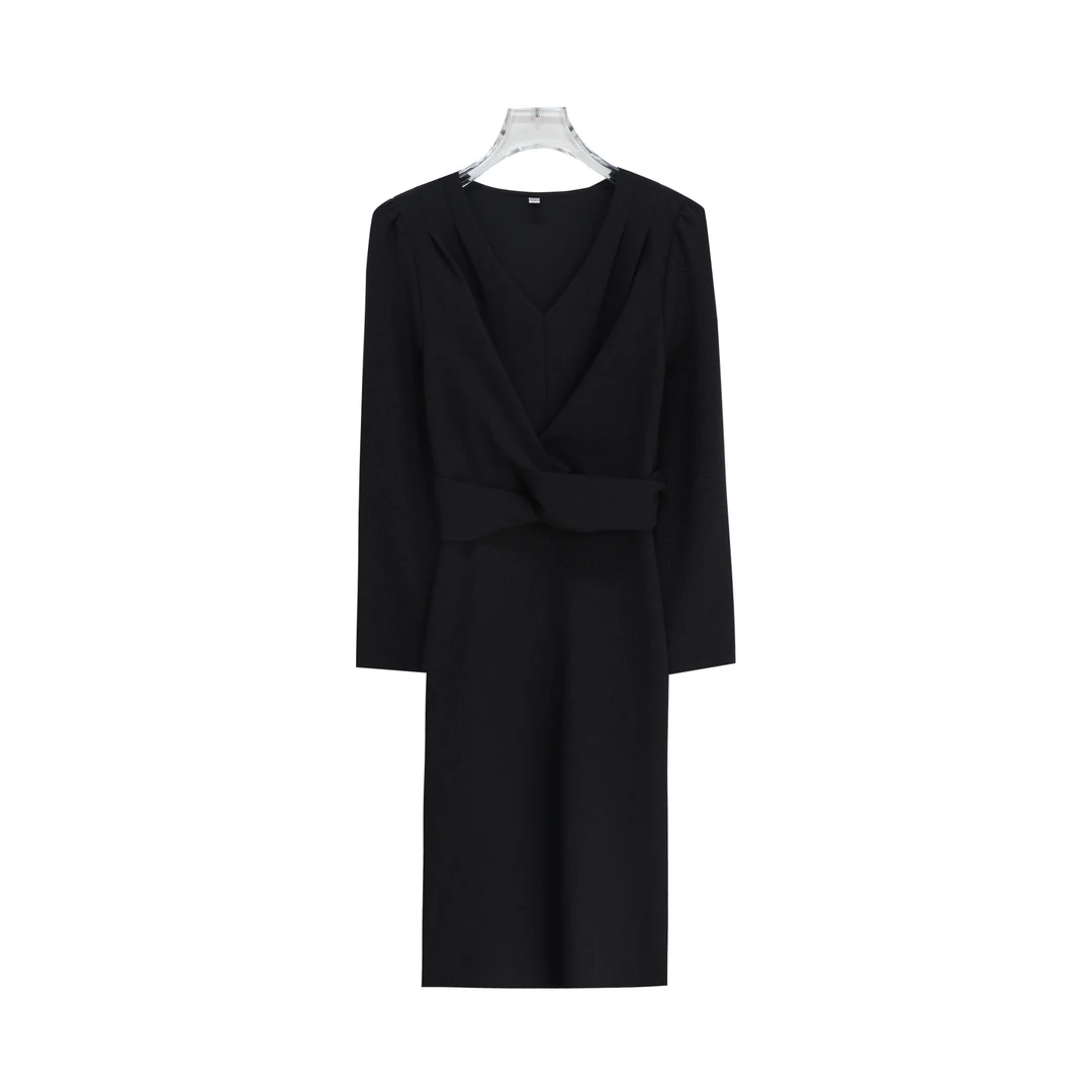 高端气质设计感减龄修身显瘦内搭连衣裙S2554