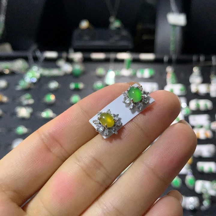 翡翠银S925镶嵌戒指