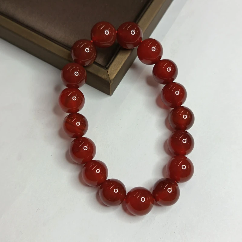 A364 柿子红冰红玛瑙手串12mm