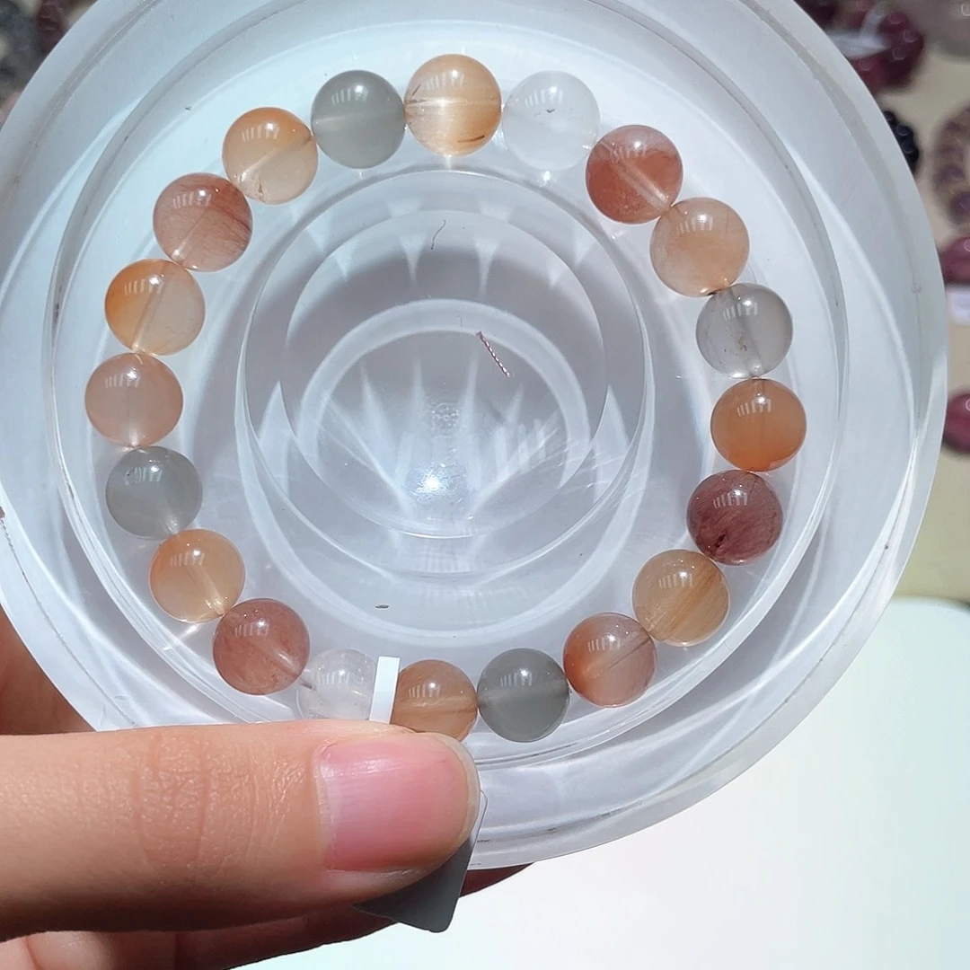 水晶手串未镶嵌兔毛水晶