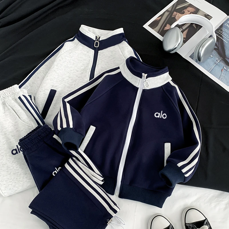 【实体品质】秋季新款字母套装中大童时尚休闲百搭两件套洋气帅气