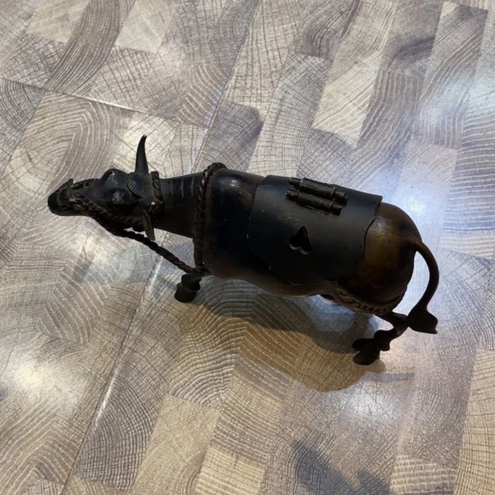 铜牛香炉茶道具摆件摆件