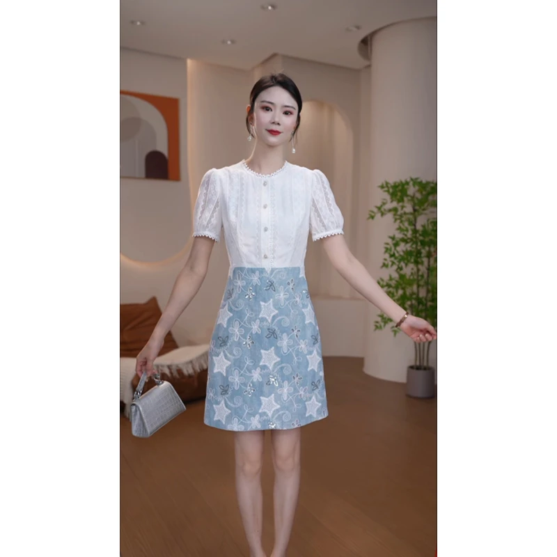 【语馨服饰】6968百搭高贵气质收腰连衣裙