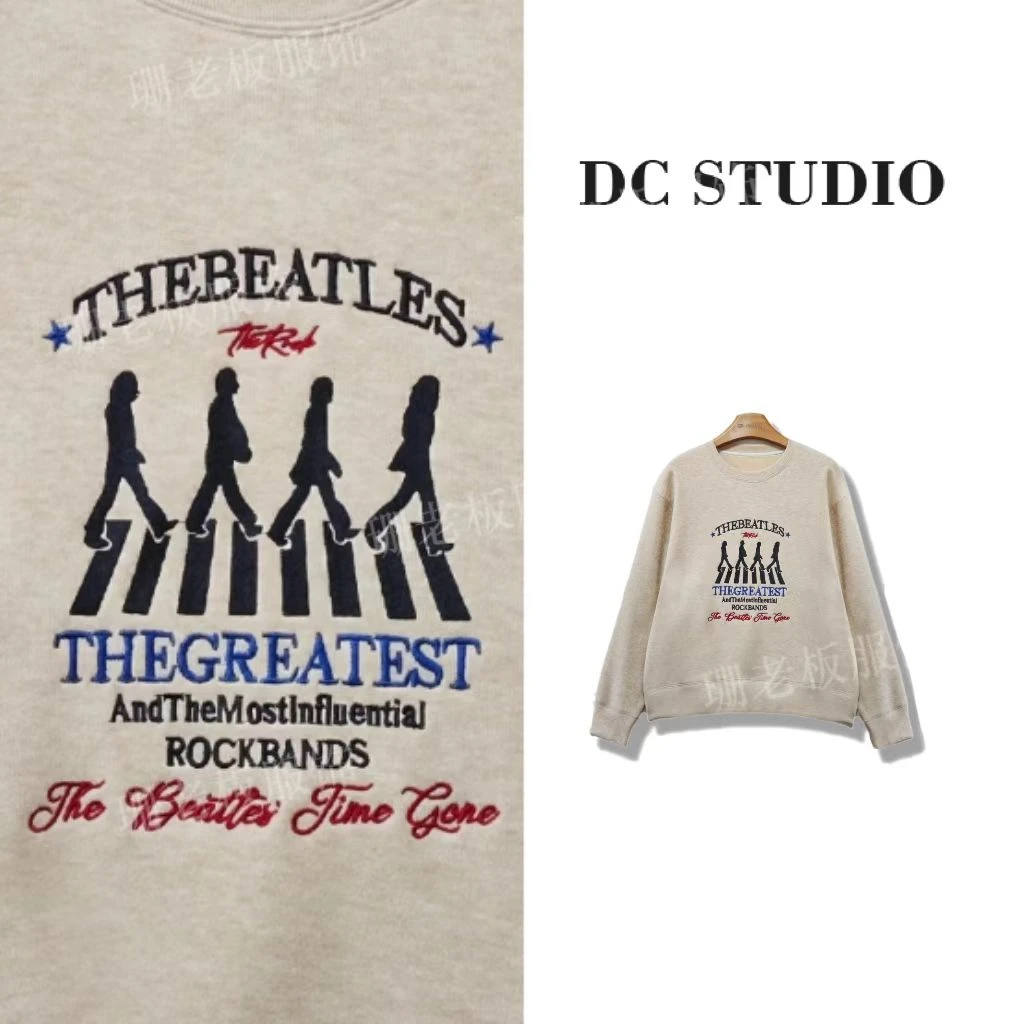 DC STUDIO【摇滚精神】2024秋冬新款美式复古百搭加绒设计师卫衣