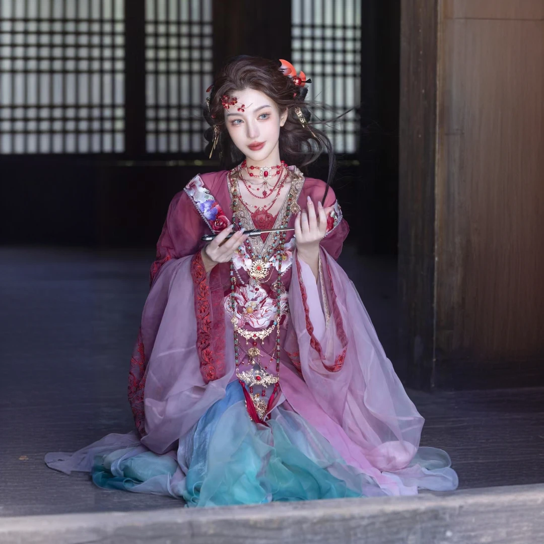 【祈愿九尾狐齐腰】重工绣花齐腰版子颂东方美学游园惊梦春夏中国风