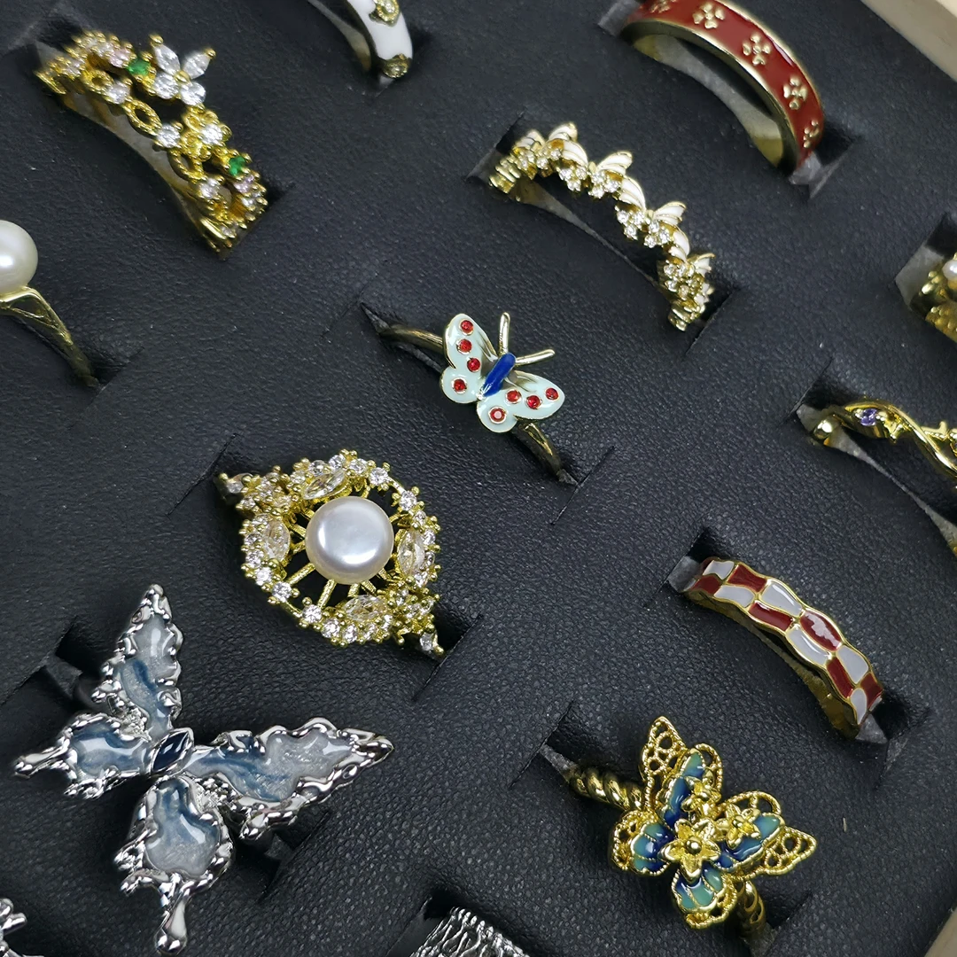 非金属莫桑石戒指 戒指对对碰拆袋