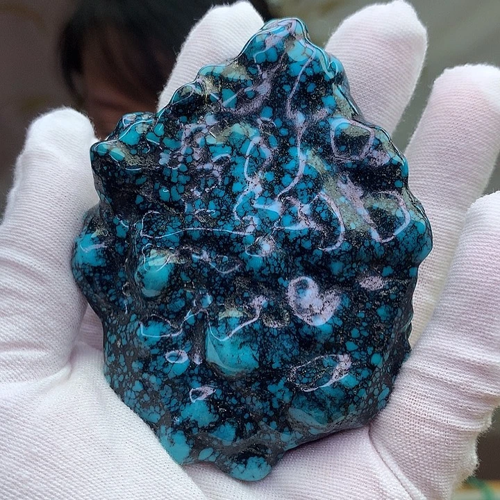 未镶嵌绿松石原矿乌兰花随形