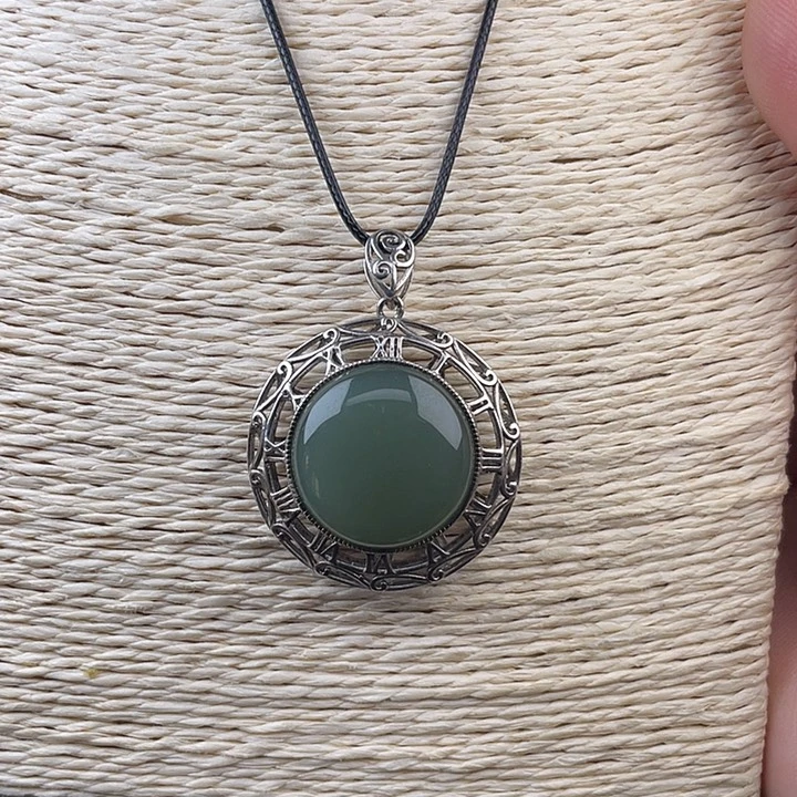 和田玉银S925镶嵌颈饰