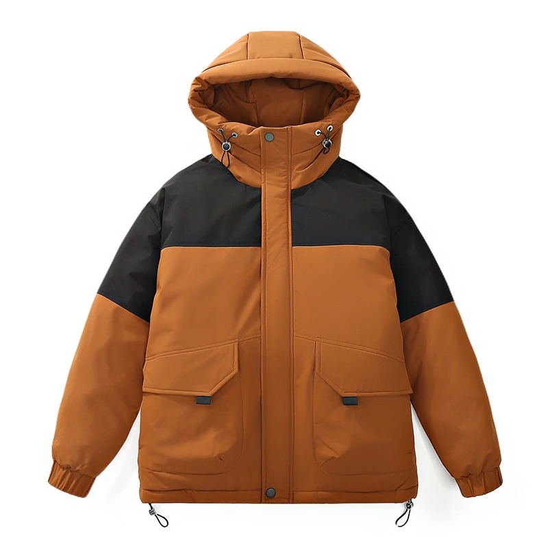 7718男女同款85绒拼接羽绒服