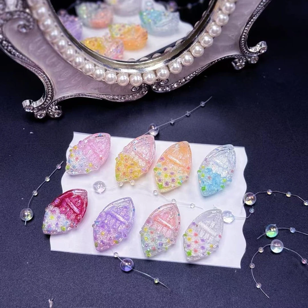 【夜光小花船】新品夜光悬浮手机链钥匙扣手机壳发夹DIY