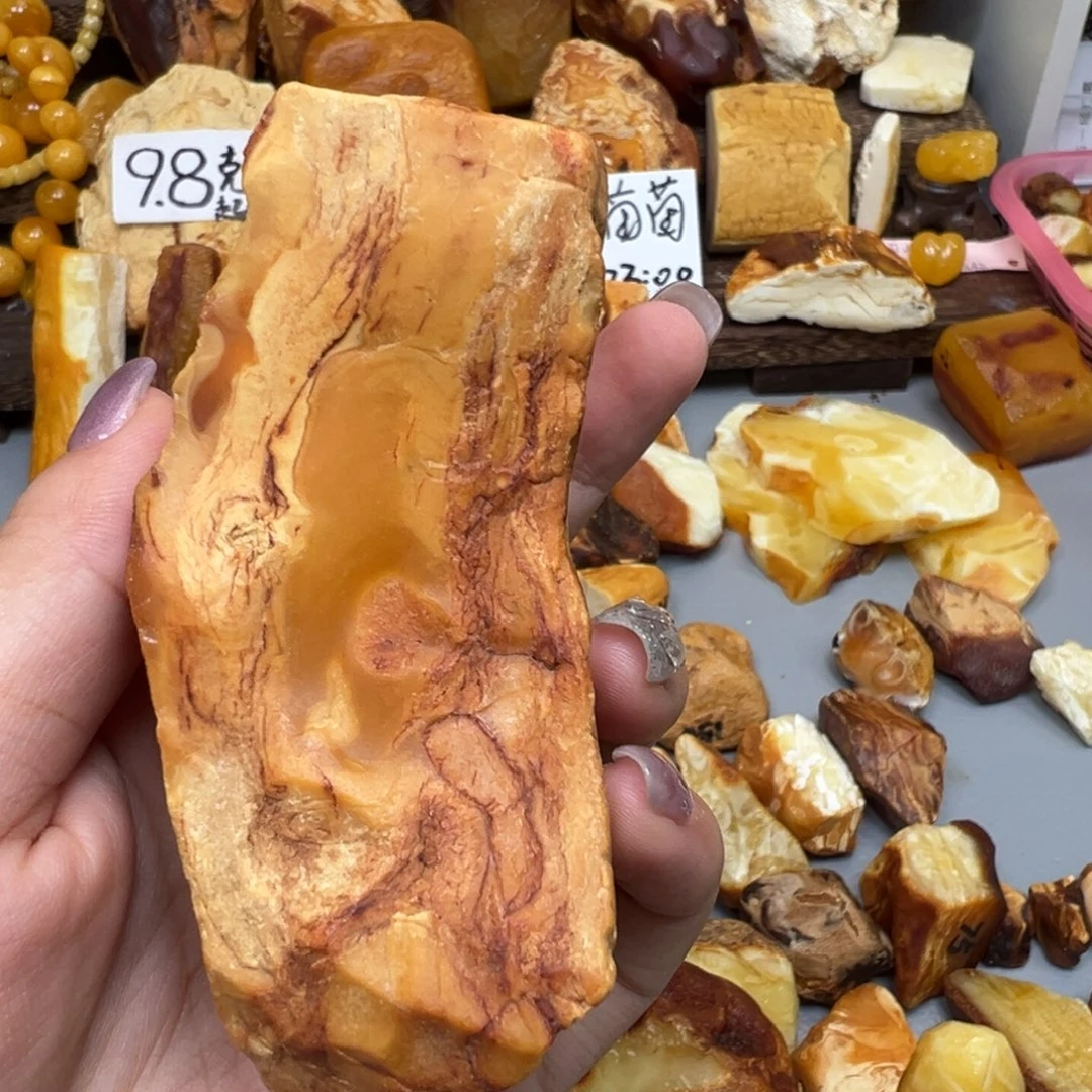 小***$定制琥珀未镶嵌蜜蜡
