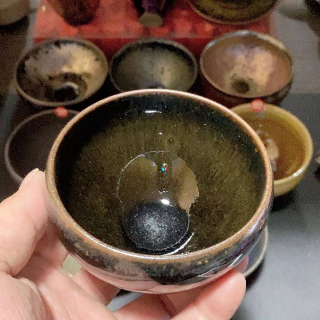 茶盏柴烧建盏主人杯茶壶盖碗