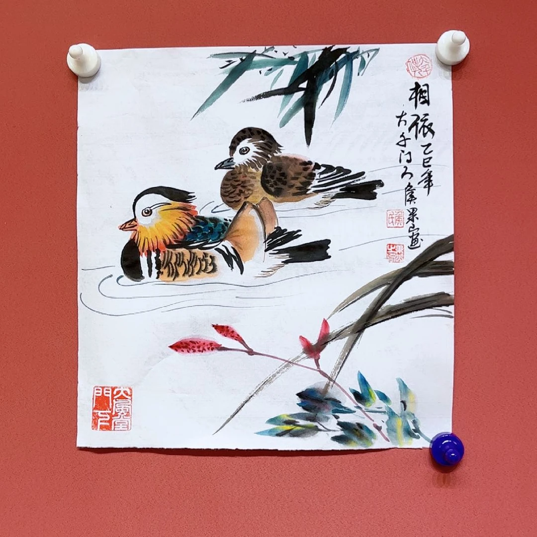 国画侯果山老师亲笔手绘作品朵