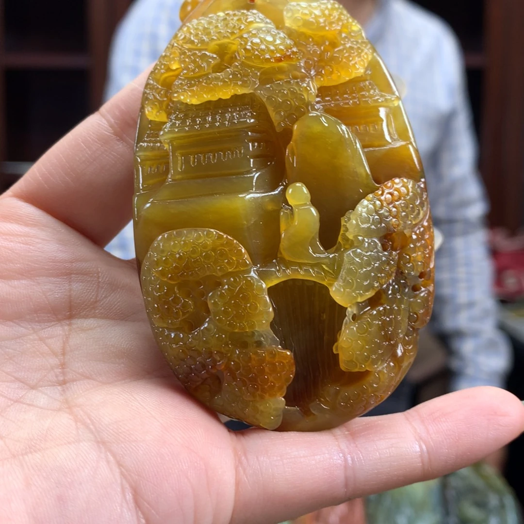 蛇纹石玉未镶嵌颈饰