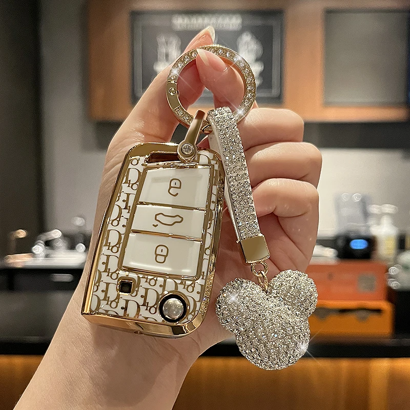 大众钥匙套速腾车宝来揽巡朗逸凌渡途观polo迈腾帕萨特途岳包扣女