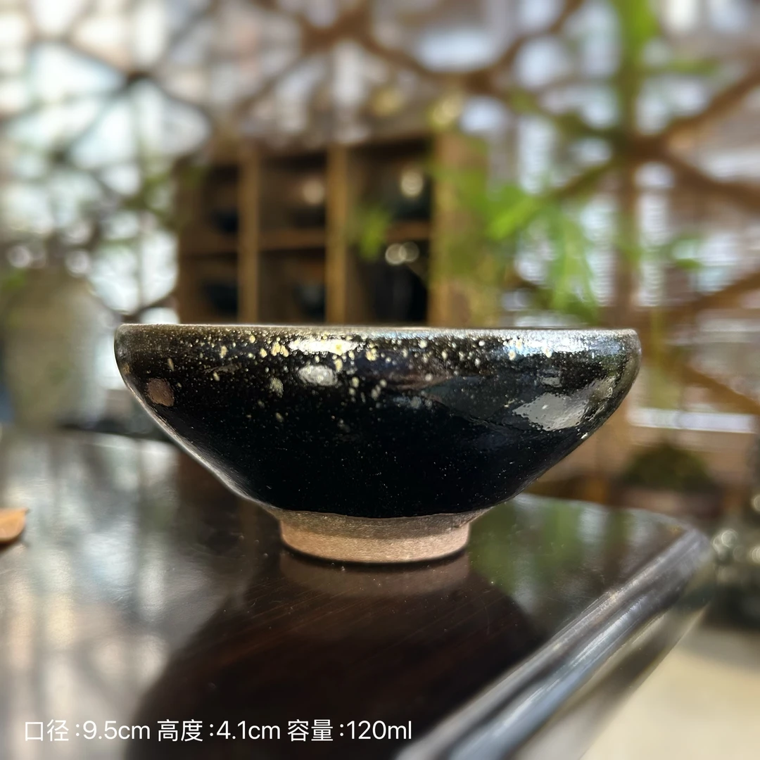 【估佬龙窑】龙窑柴烧 非遗名家 陈艗手作 建窑建盏纯手工乌金灯盏