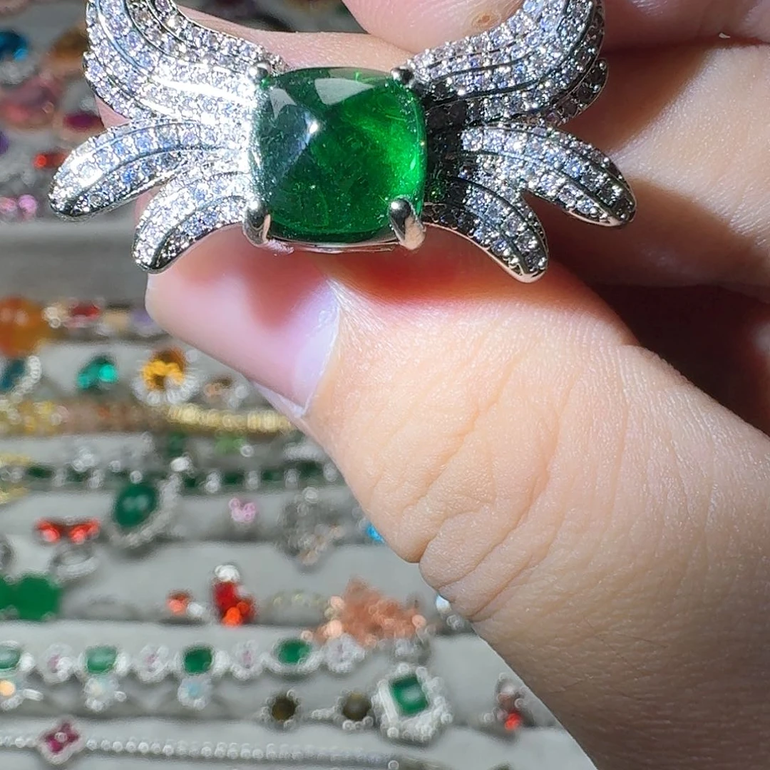 托帕石耳饰银S925镶嵌