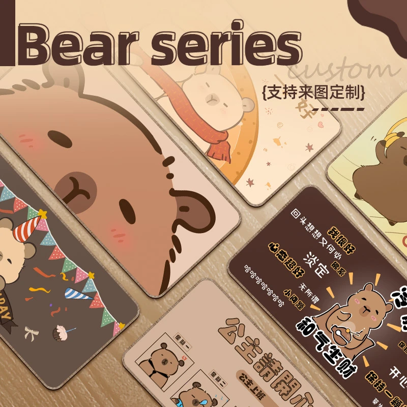 鼠标垫超大卡皮巴拉键盘垫加大加厚锁边大号办公桌垫数码