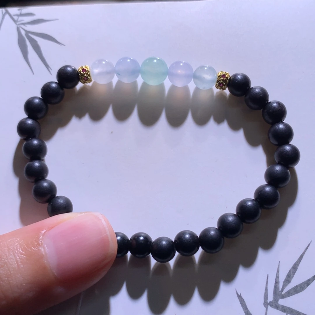 翡翠散珠天然缅A翡翠玛卡龙半串5颗