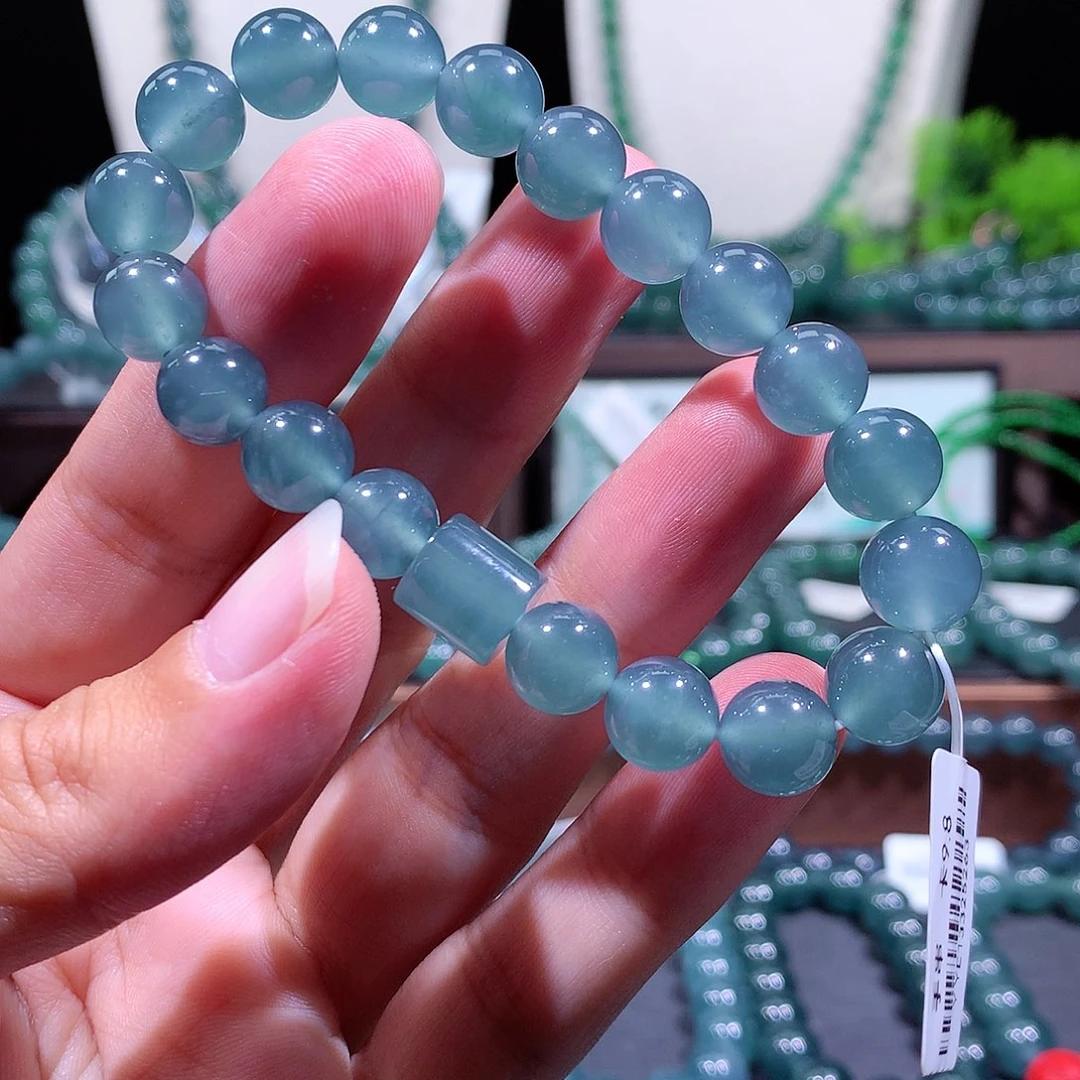 翡翠未镶嵌手链天然a货翡翠手串9.8