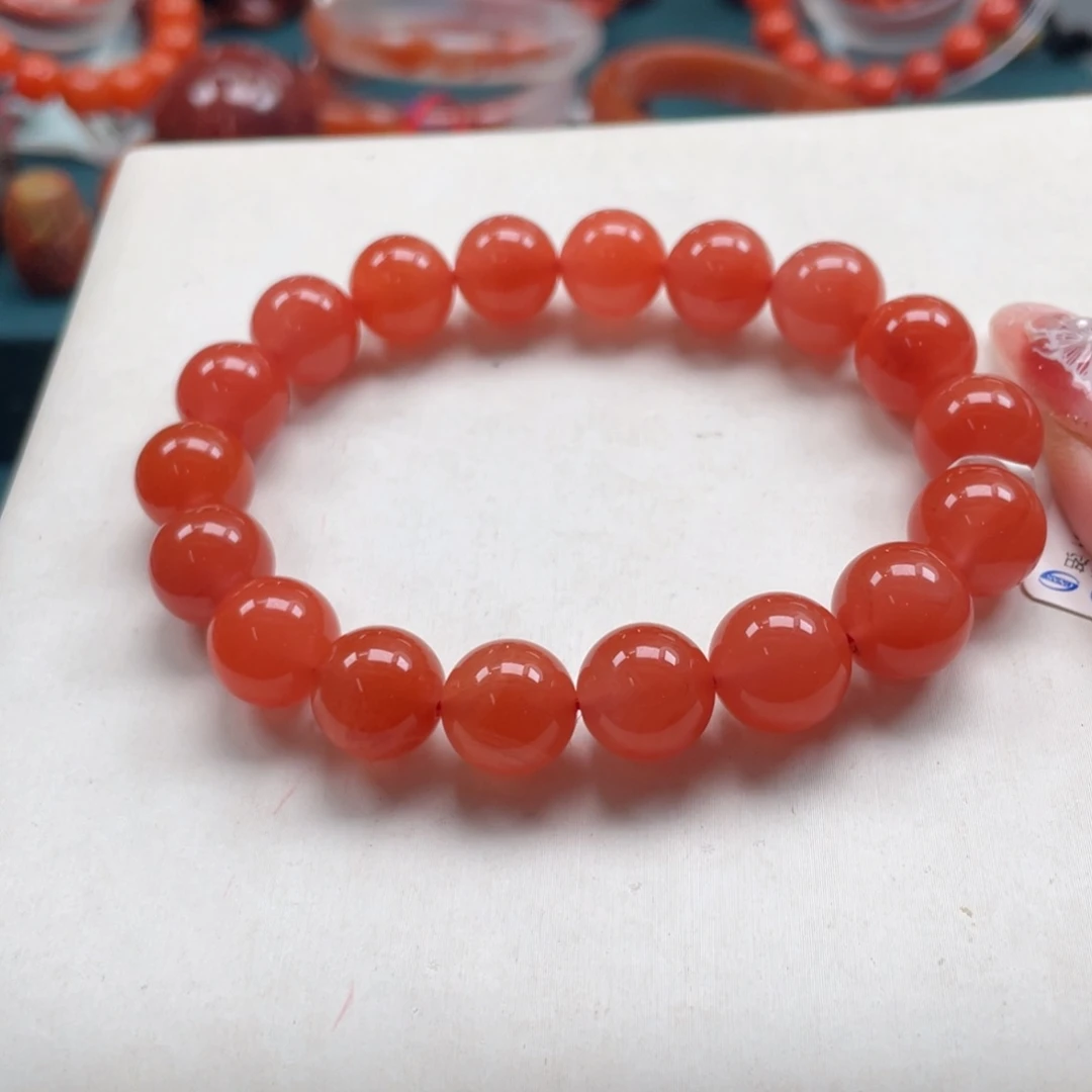 南红玛瑙保山冰红单圈10mm未镶嵌?****?