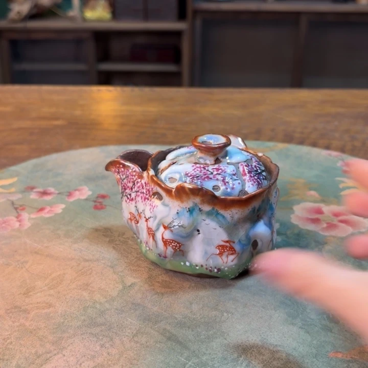 柴烧纯手工手绘陶瓷