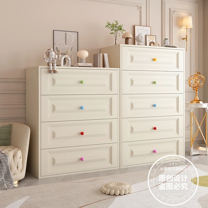 钢制斗柜落地收纳柜防尘储物柜客厅多层大容量简约铁艺置物抽屉柜