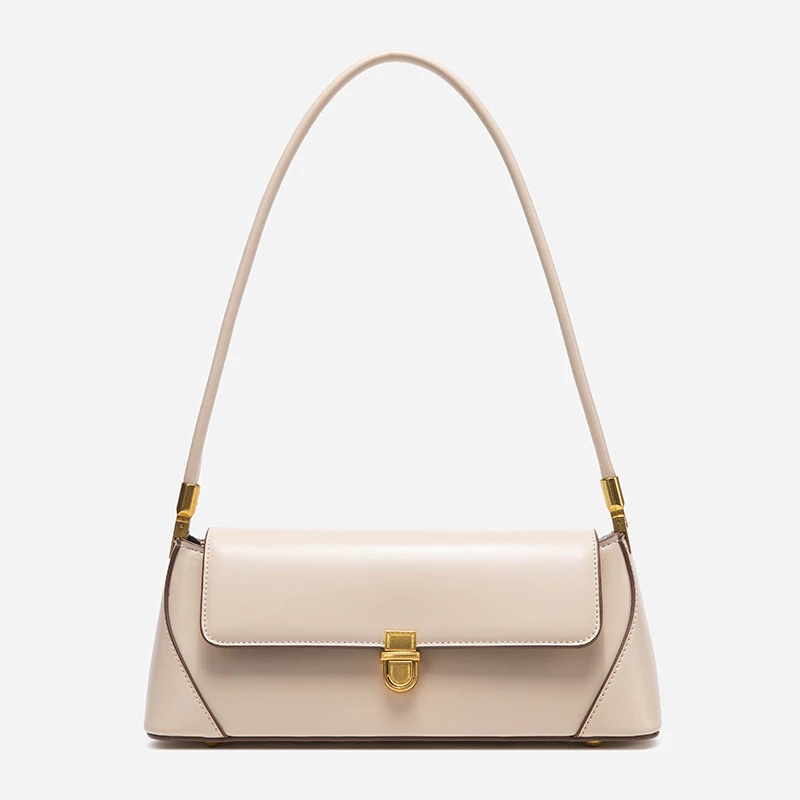 【丹姐】真皮时尚女包百搭手提包单肩斜挎-1279米色