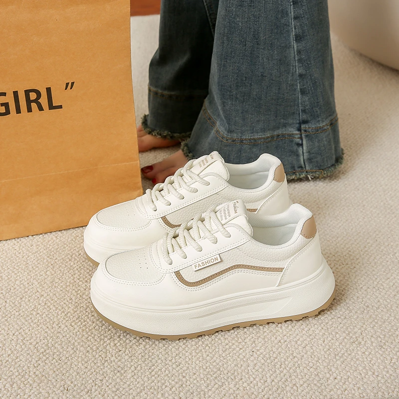 小白鞋女2025年春季新款韩版百搭运动休闲鞋时尚厚底板鞋经典女鞋