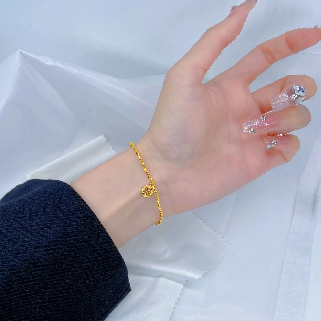 【赛菲尔5G精品】码上发财黄金手链送礼