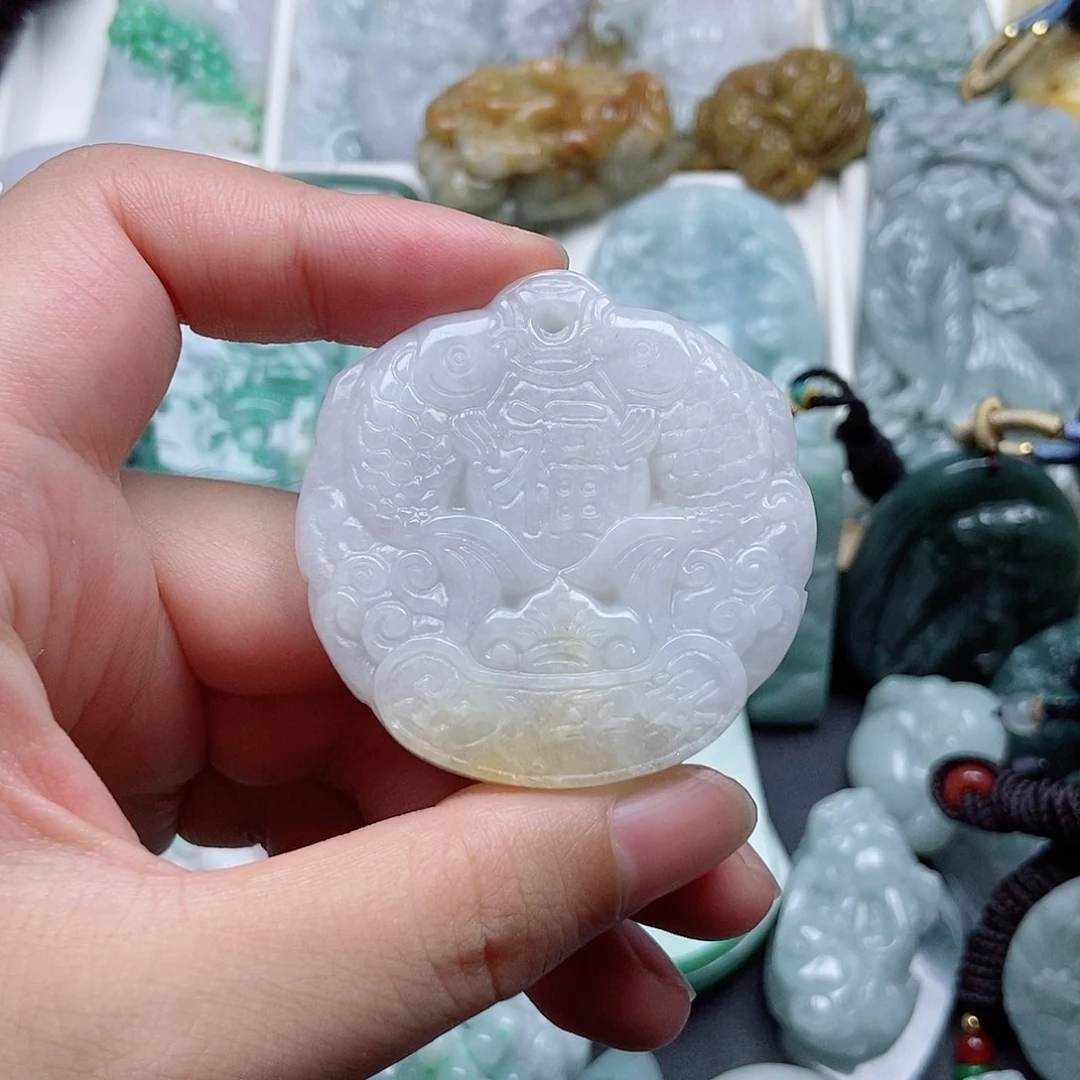 翡翠未镶嵌吊坠(不含链)翡翠