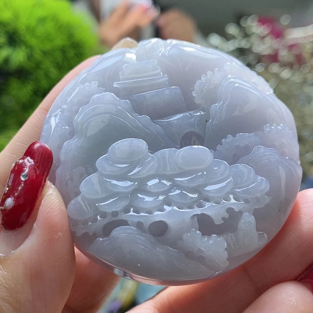 【闪购商品】翡翠颈饰未镶嵌山水