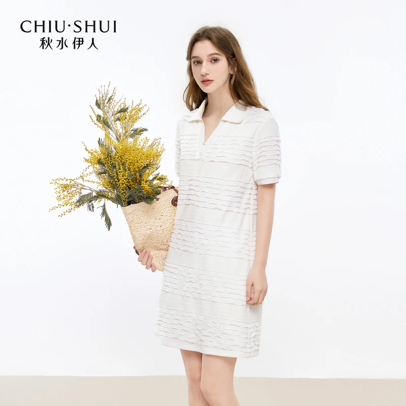 【叶姐】秋水伊人宽松POLO连衣裙新款女通勤裙子625203A020190