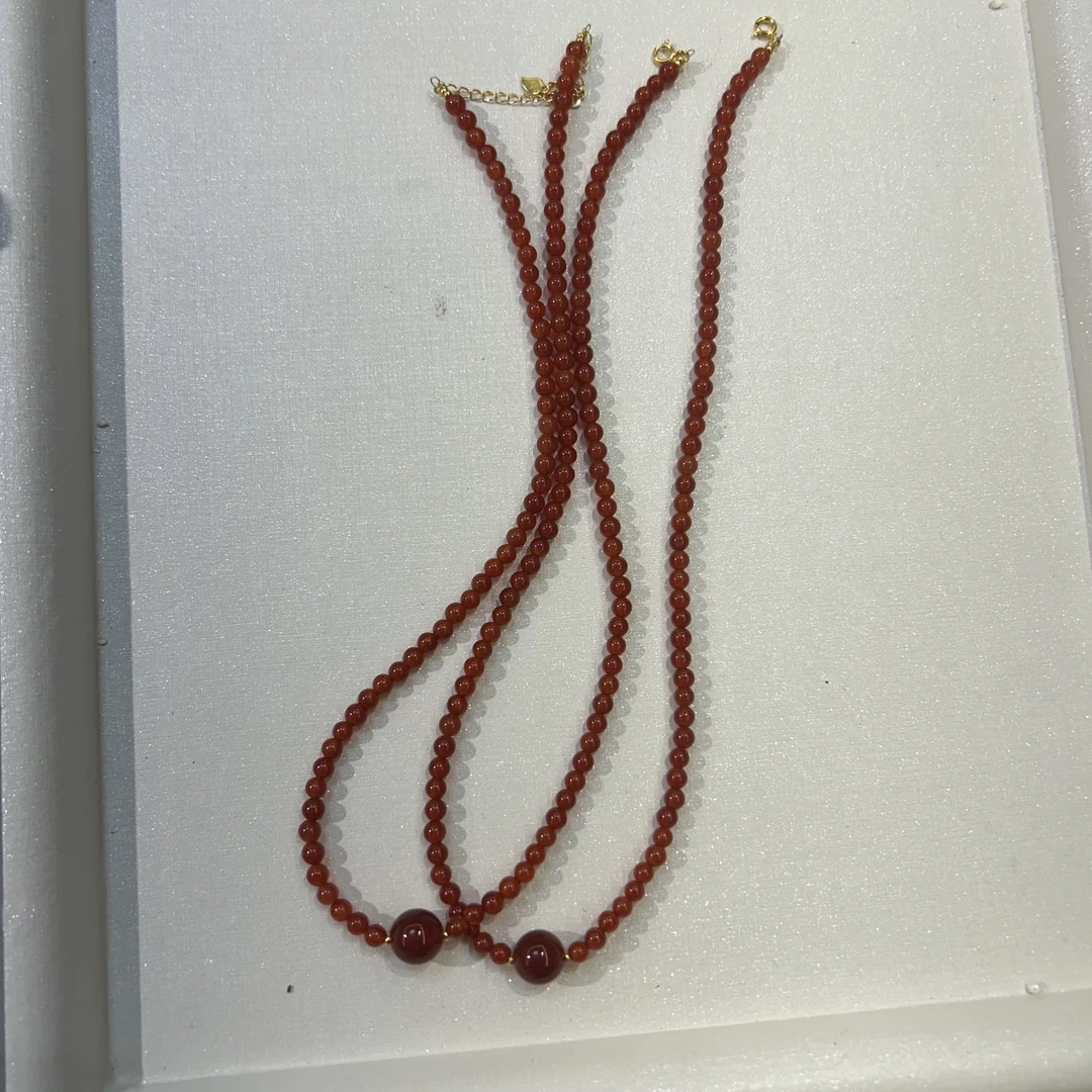 *绯珠绕颈*天然玛瑙项链 多样性发其一