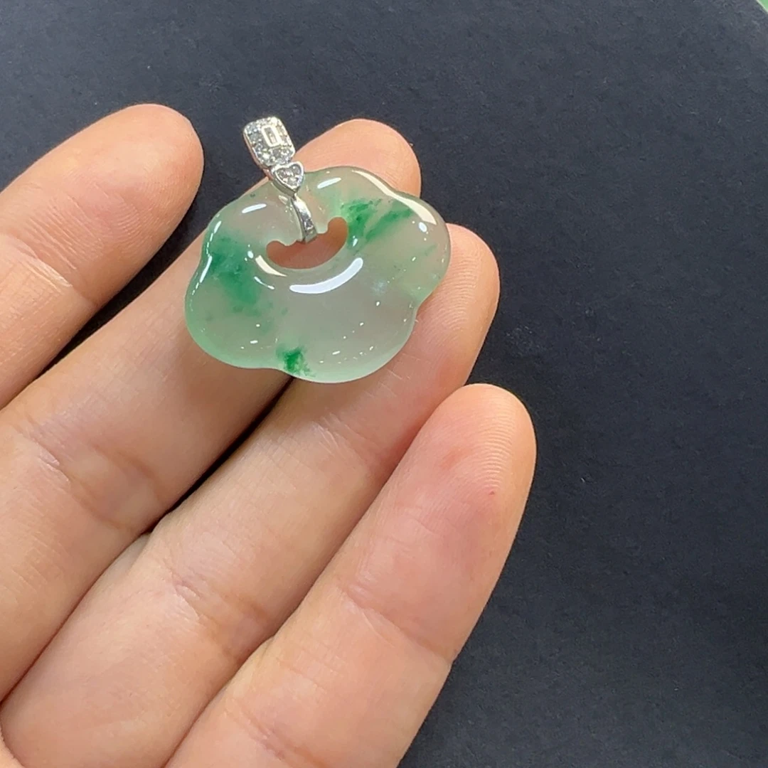 石英质玉银S925镶嵌颈饰