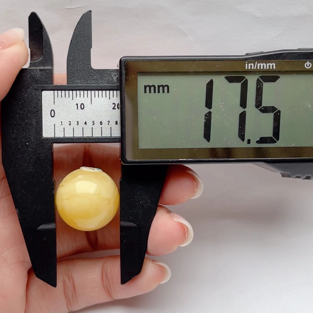 蜜蜡裸石未镶嵌小***伟蜜蜡圆珠 思思