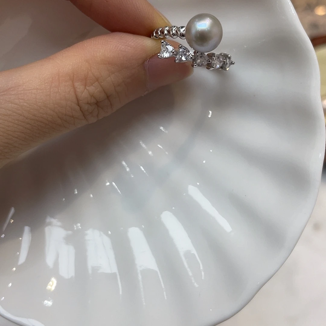 银S925镶嵌手链淡水珍珠